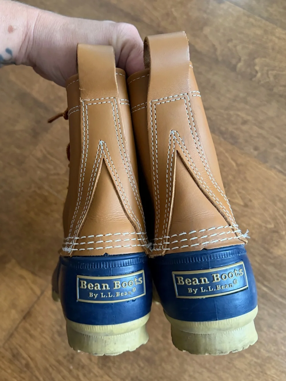 L.L Bean Navy Duck Rain 8” Boots